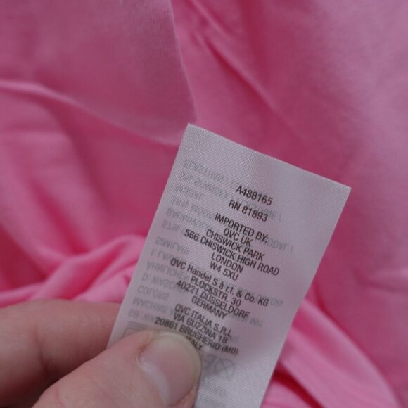 NWOT Candace Cameron Bure Long-Sleeve Top Sz S Pink Ruffle Shoulder Detail - Picture 7 of 7